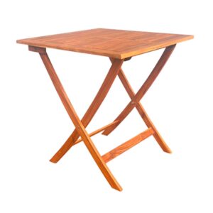 Impression Pattaya - Table carrée en bois d'acacia, pliante