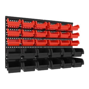 Peg Small - Panneau mural porte-outils 64 × 41 cm avec 30 boîtes de rangement empilables