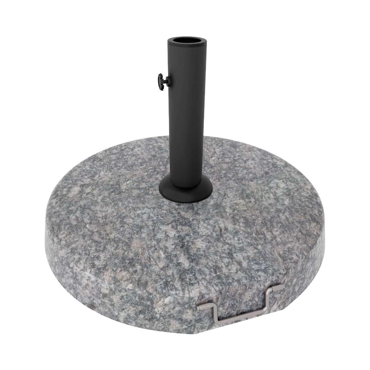 Pietra - Base pour parasol de jardin ronde diamètre 45 cm 25 Kg en pierre grise