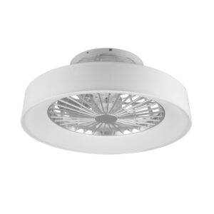 Faresund - Ventilateur de plafond à leds Ø47 Cm avec bordure en tissu