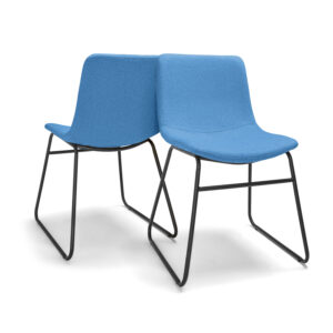 Tokyo - Lot de 2 chaises en métal et lin
